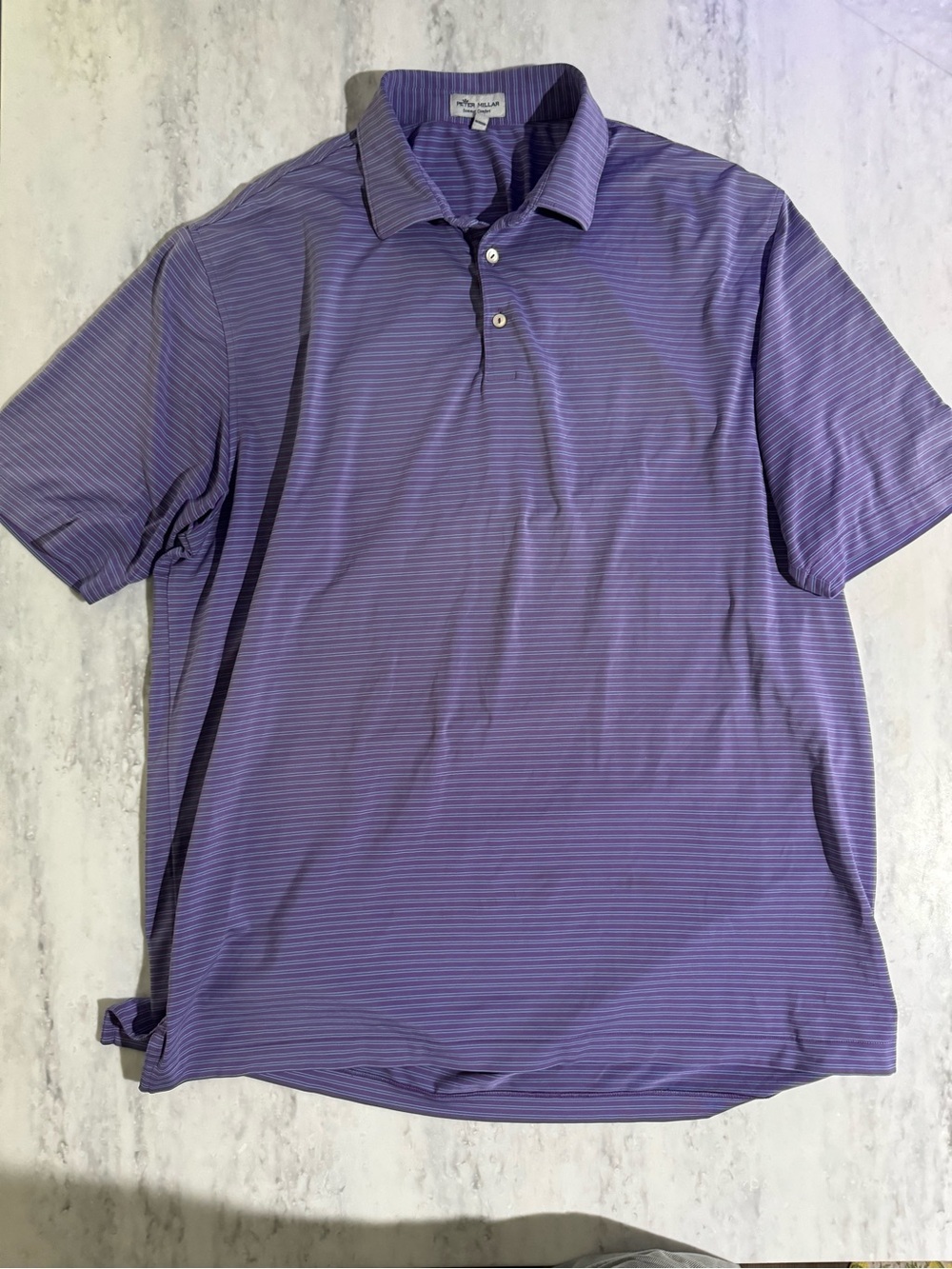 SOLD Peter Millar Purple Striped Men's Polo Shirt size XL